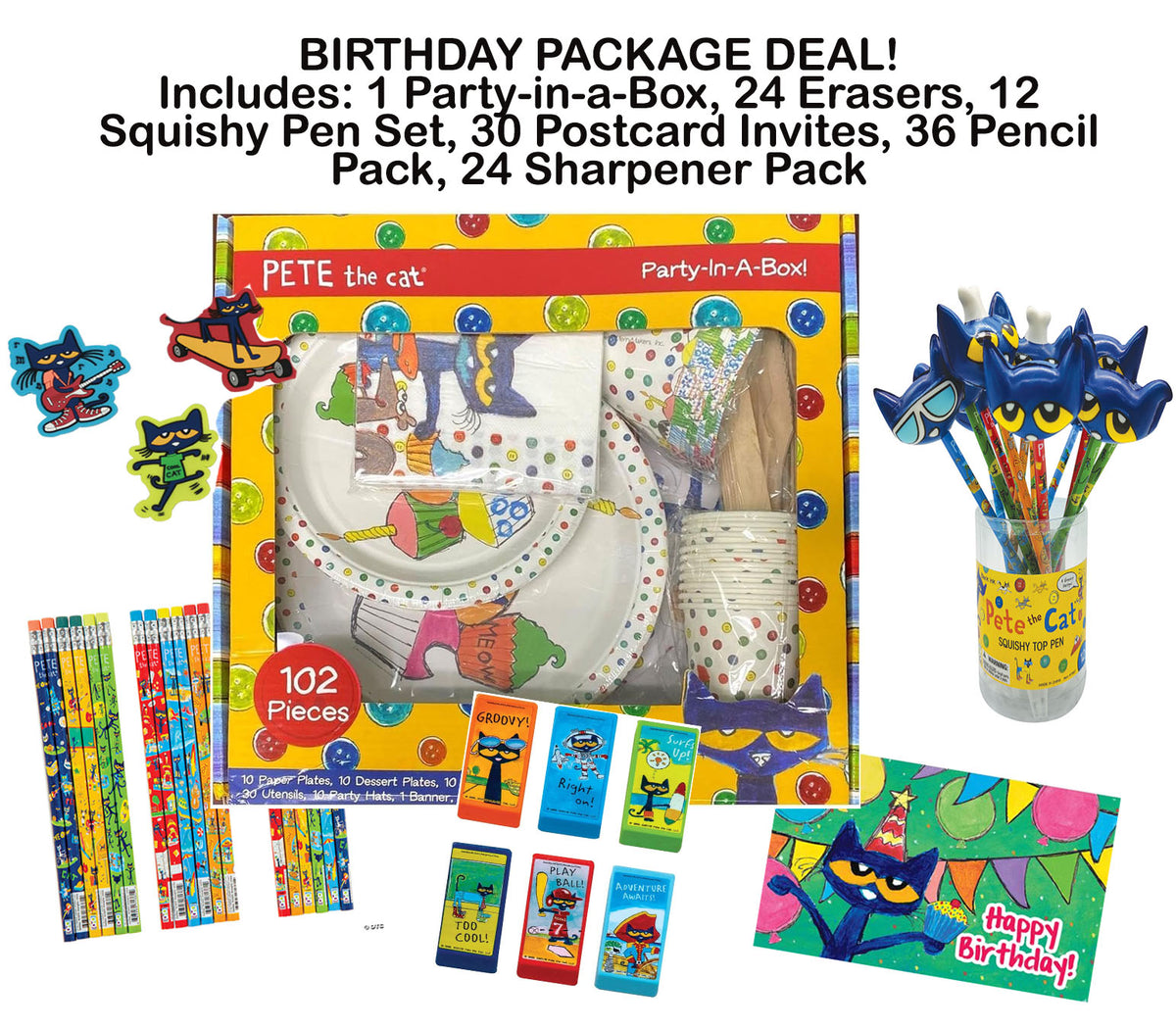 Happy Birthday Pencil Pack of 12
