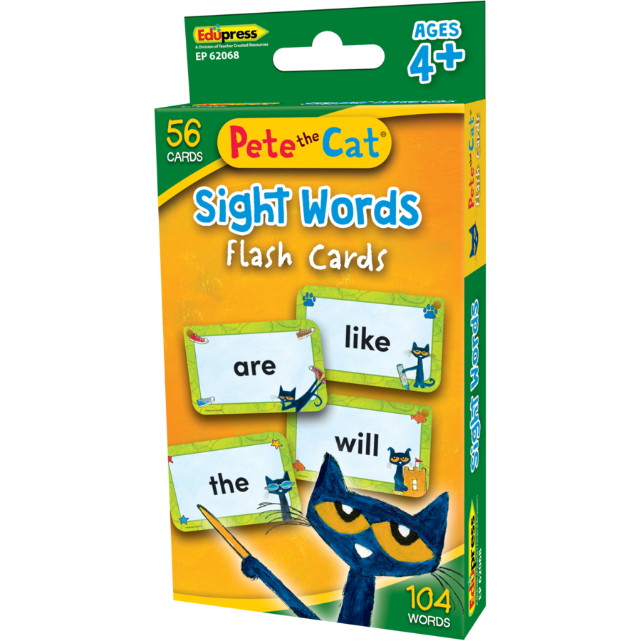 Pete the Cat Sight Word Flash Cards