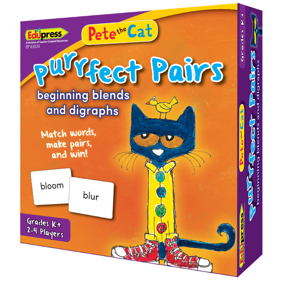 Pete the Cat Purrfect Pairs Game: Beginning Blends & Digraphs