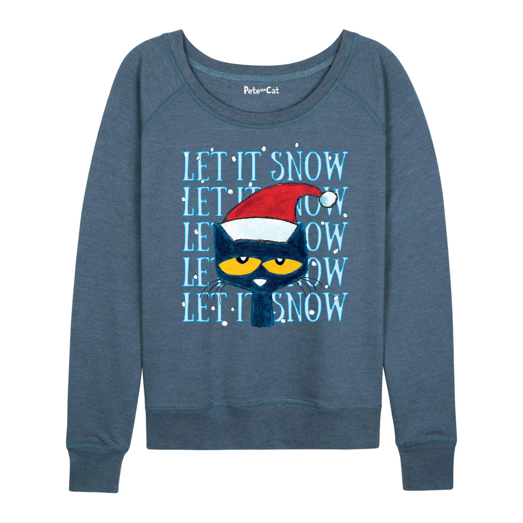 Let it Snow Sweater - Ladies Fit Slouchy Pullover