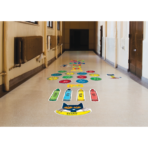 Pete the Cat Numbers and Colors Sensory Path