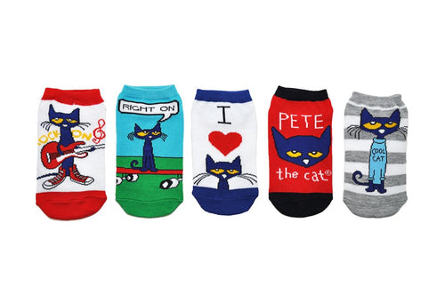 Pete the Cat Kids Socks- 5 Pack Rock On Set