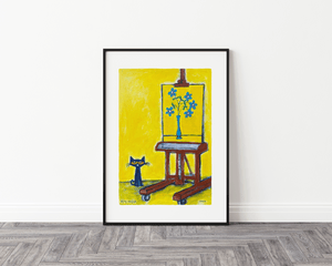 Happy Flowers on an Easel